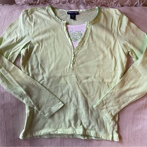 💕 Lime green Limited too y2k top